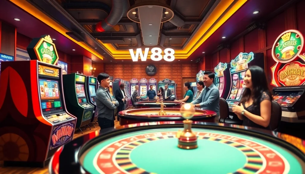Exciting gaming experience at WW88 casino with players enjoying various games.