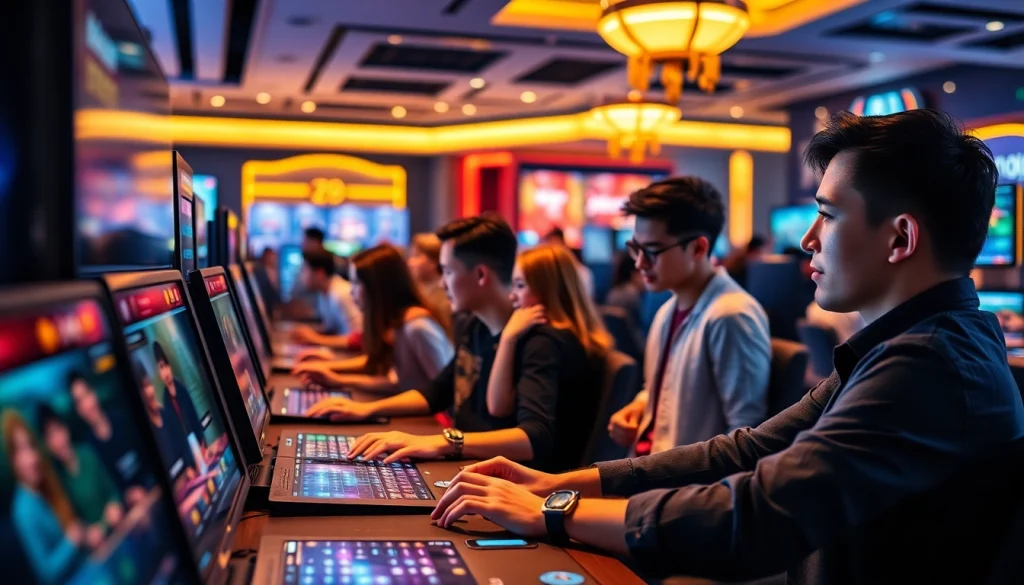 Engaging players enjoying diverse games on the 79king platform in a vibrant gaming environment.