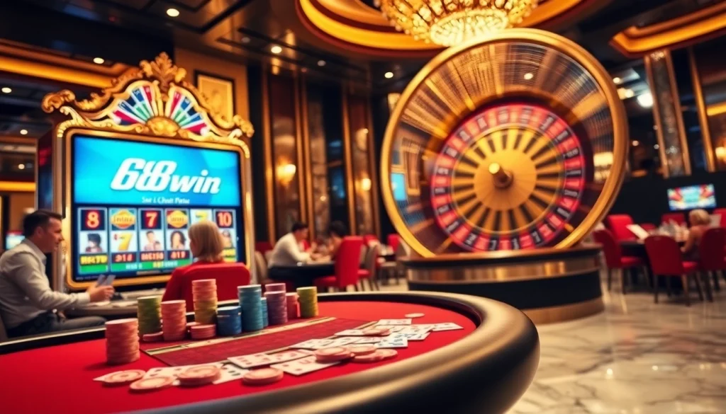 Experience the excitement of 68win with thrilling card games and vibrant slot machines.