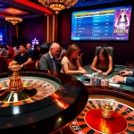 Players enjoying a thrilling experience at B52 CLUB casino with roulette and poker tables.