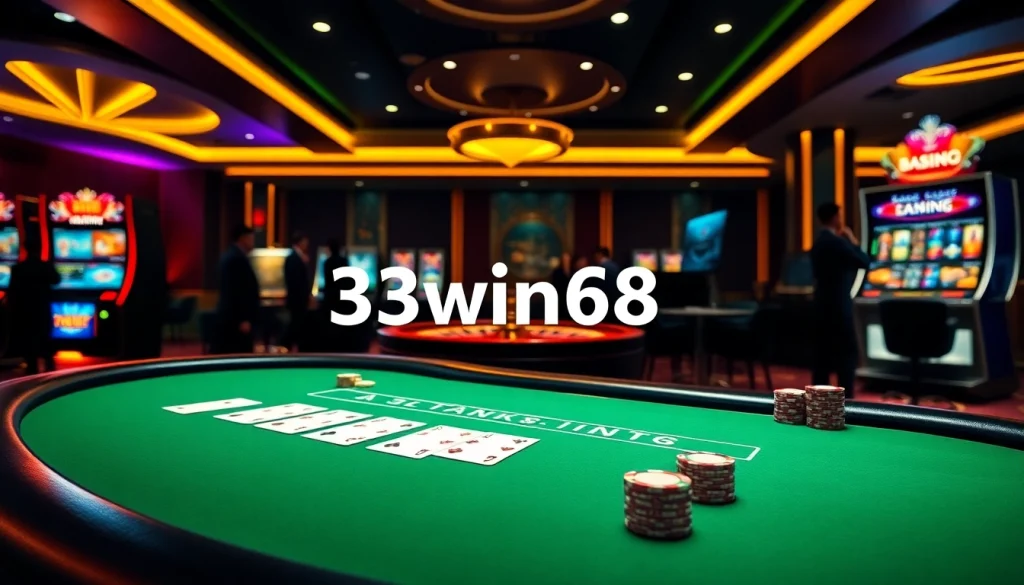 Rasakan sensasi berjudi dengan 33win68 di setting kasino mewah yang menampilkan blackjack dan roulette.