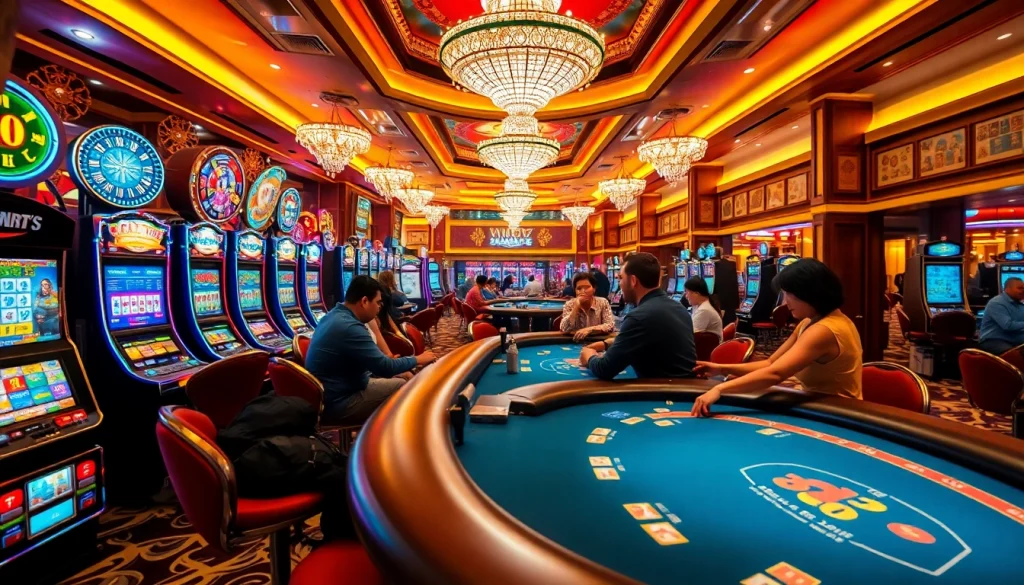 在優塔賭場裡,玩家專注於遊戲桌的激烈競爭。