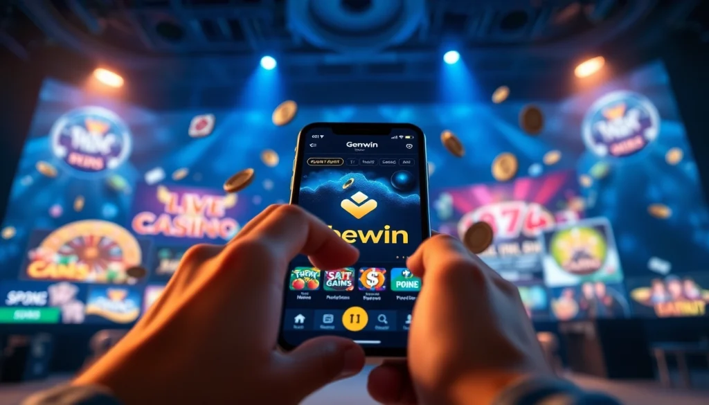 Dynamic gaming interface on mobile showcasing gemwin.it.com, featuring diverse online games and seamless user experience.