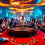 Players enjoying their time at Goal123 casino, with roulette and poker elements enhancing the excitement.