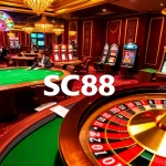 Players enjoying a thrilling gambling experience at SC88 with vibrant tables and exciting games.