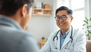 Telehealth doctor for prescriptions discussing medical advice during a video consultation.