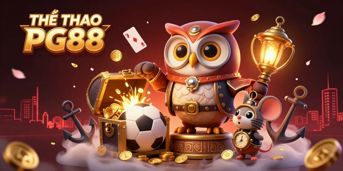 Engage with thrilling sports betting on THỂ THAO PG88 as cartoon characters immerse in a vibrant, dynamic gaming atmosphere.
