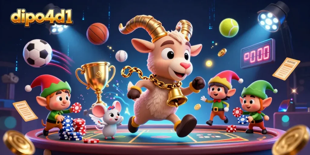 Permainan dipo4d1 di kasino digital dengan Krampus dan elf yang mencuri chip.